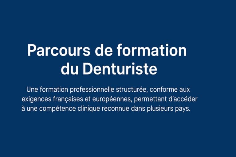 Parcours de formation denturiste
